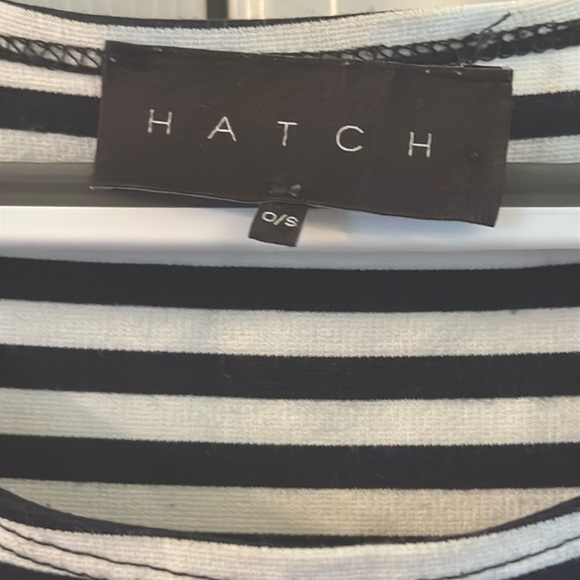 Hatch Maternity Oversized Black and White Striped Tee Shirt Dress size O/S - Picture 2 of 5